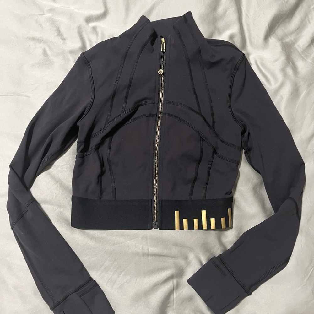 Lululemon Cropped Special Edition Define Jacket Black Gold